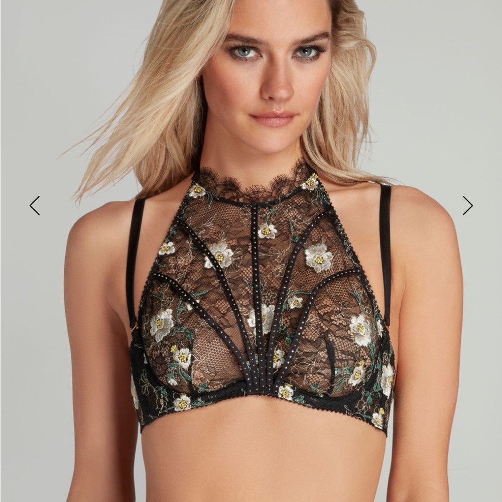 NWT agent provocateur Athena Swarovski crystal embroidered bra 3